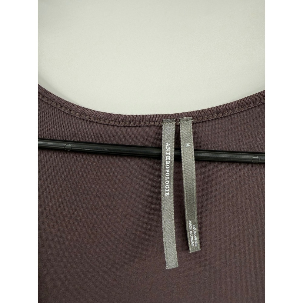 Anthropologie Medium Maxi Dress Womens Brown‎ Mixed Media High-Low Sleeveless - Picture 3 of 10